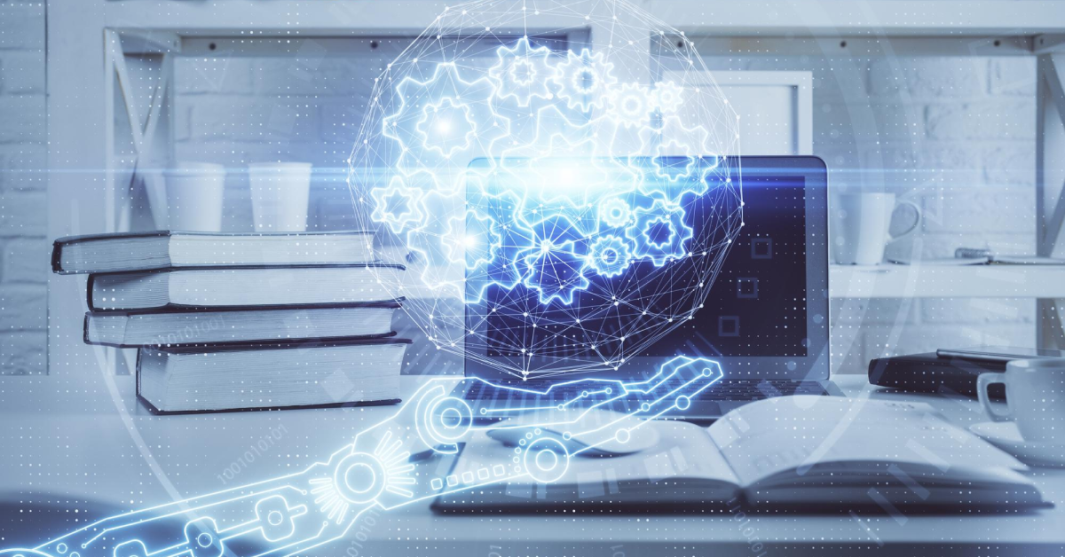 Libro con computadora e imagen 3D, representan tendencias pedagógicas