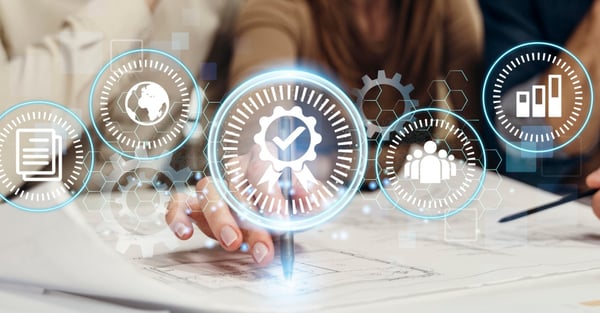 Engranajes digitales de control interno en empresa
