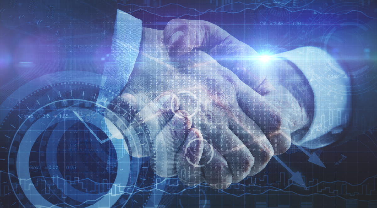 Dos administradores de empresas se dan la mano