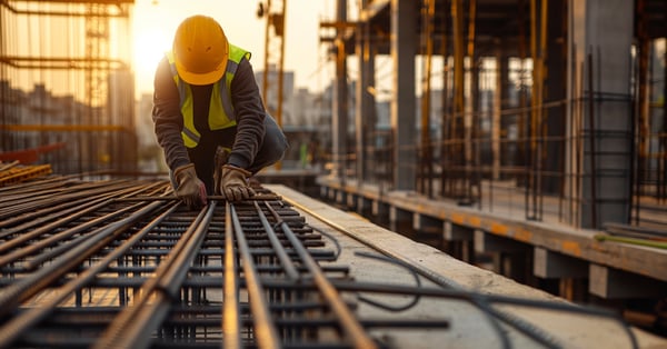 Obrero especializado trabaja en industria de la construcción