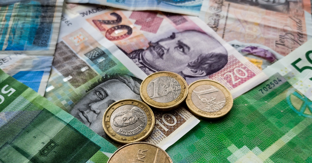 Conjunto de divisas de países europeos