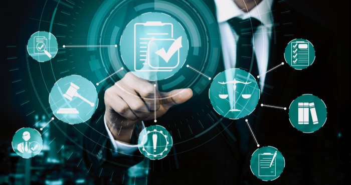 Símbolos digitales de compliance empresarial