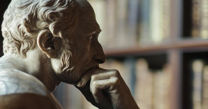 Busto de pensador en filosofía del derecho