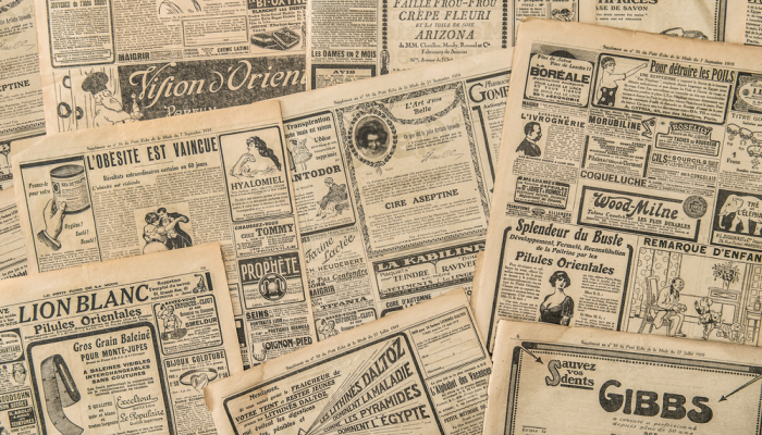 Marketing en periódicos y catálogos ilustrados